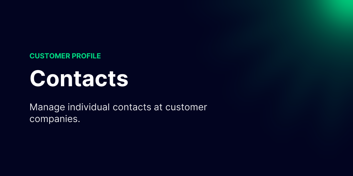 Contacts - WiseParts Docs