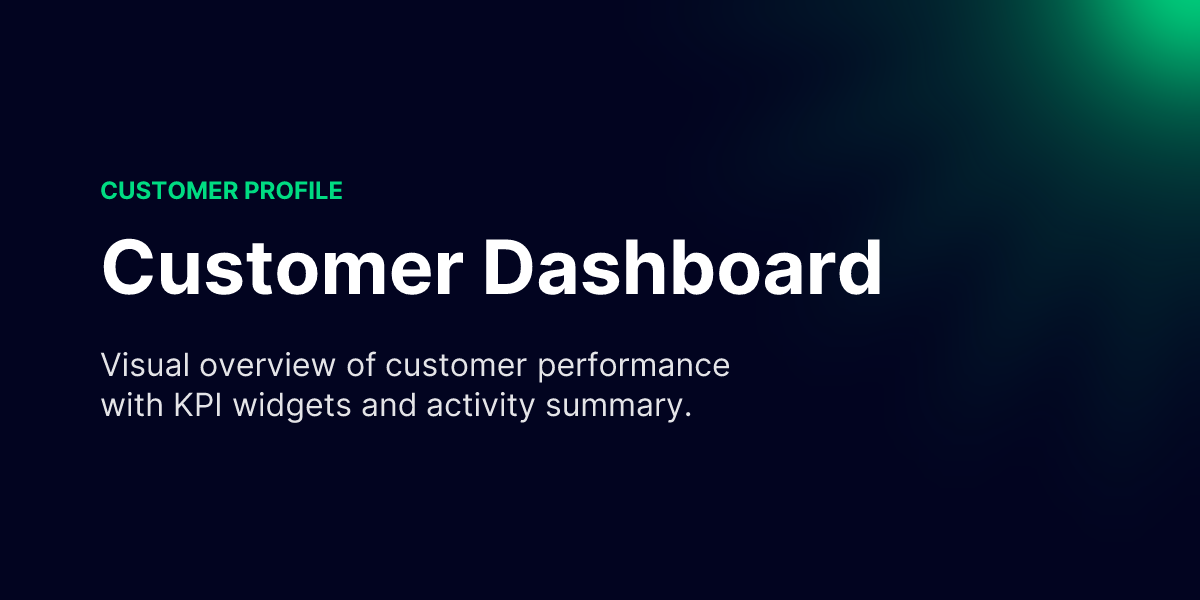 Customer Dashboard - WiseParts Docs