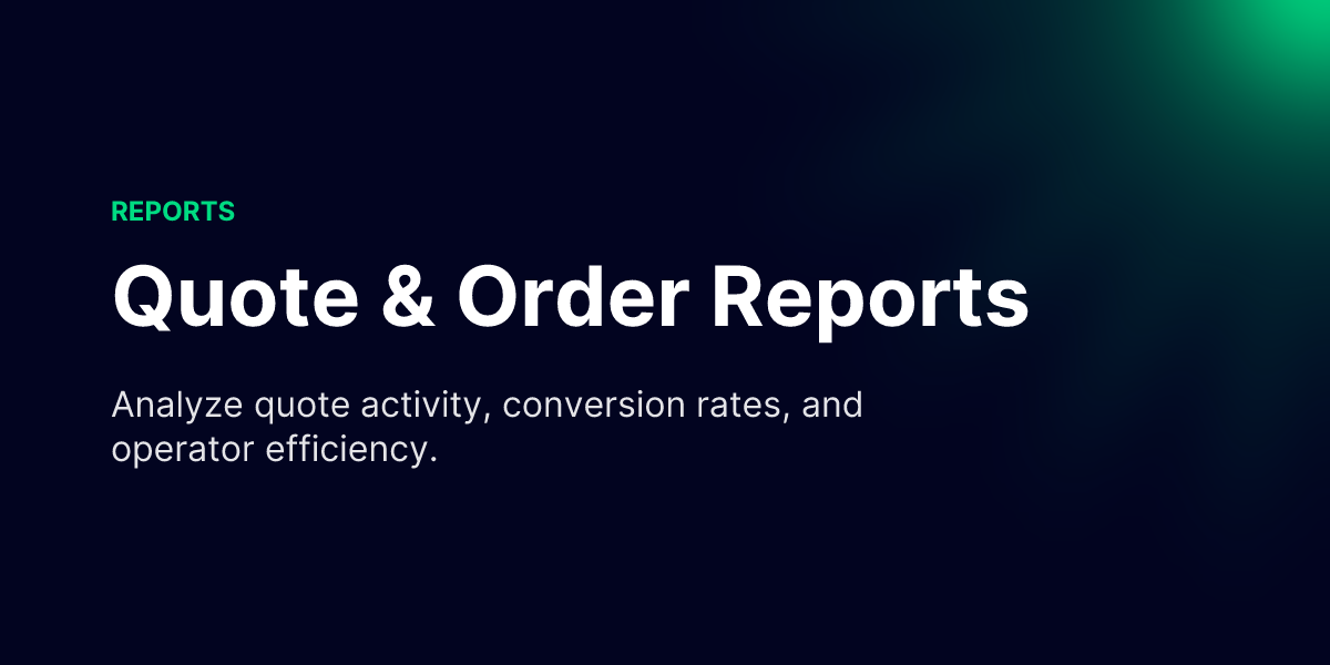 Quote & Order Reports - WiseParts Docs